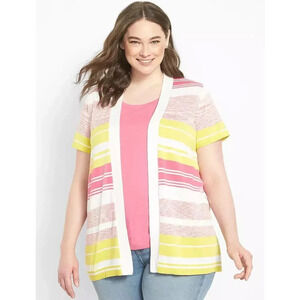 Lane Bryant Classic Short-Sleeve Open-Front Cardigan